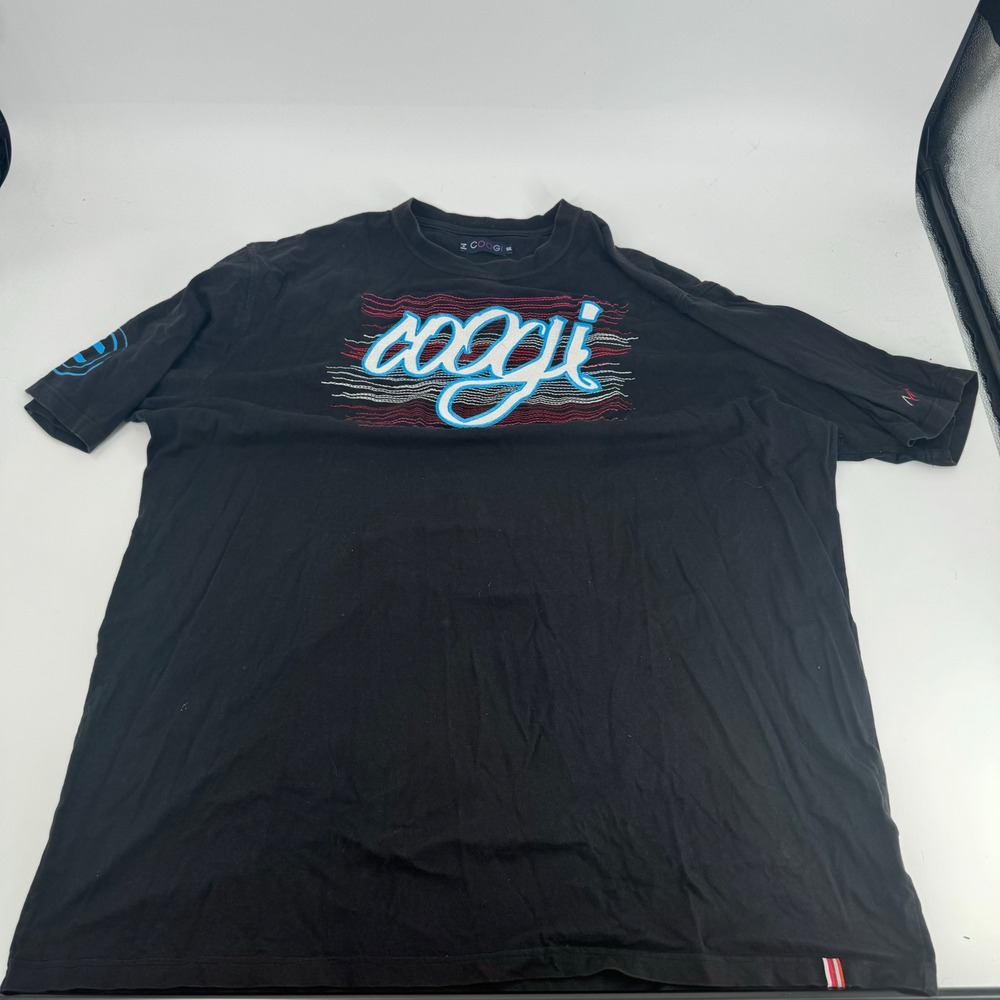 COOGI Mens 5XL Black Graphic Logo T Shirt Short‎ Sleeve